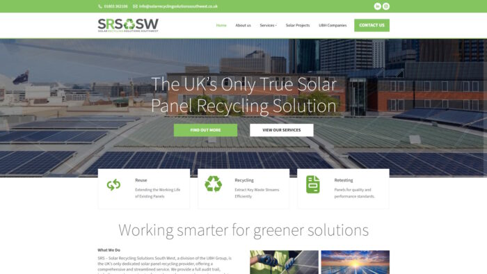 SRS – Solar Recycling Solutions South West, a division of the UBH Group